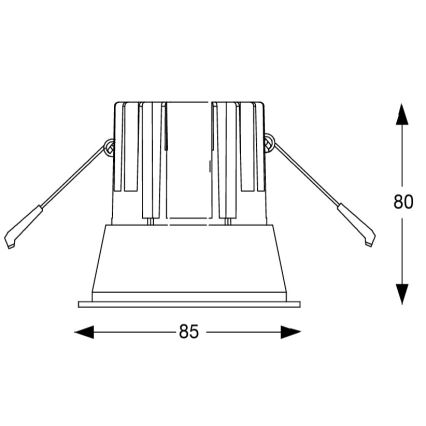 Ideal Lux - Faretto da incasso LED GAME TRIM LED/11W/230V 4000K CRI 90 ø 8,5 cm IP40 bianco