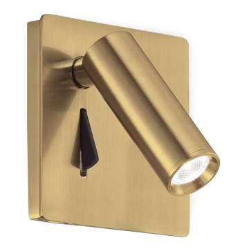 Ideal Lux - Lampada da parete a LED LITE LED/3W/230V CRI 90 ottone