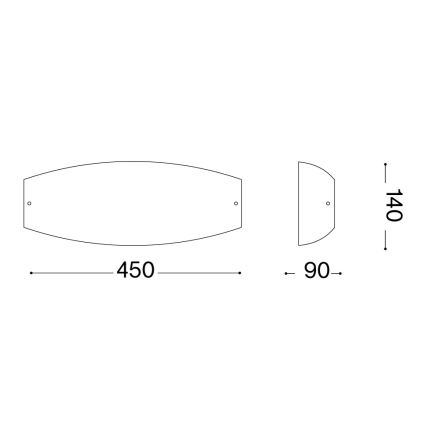 Ideal Lux - Lampada da parete ALI 2xE27/60W/230V bianca
