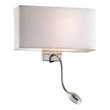 Ideal Lux - Lampada da parete flessibile LED HOTEL 1xE27/60W + LED/1,5W/230V