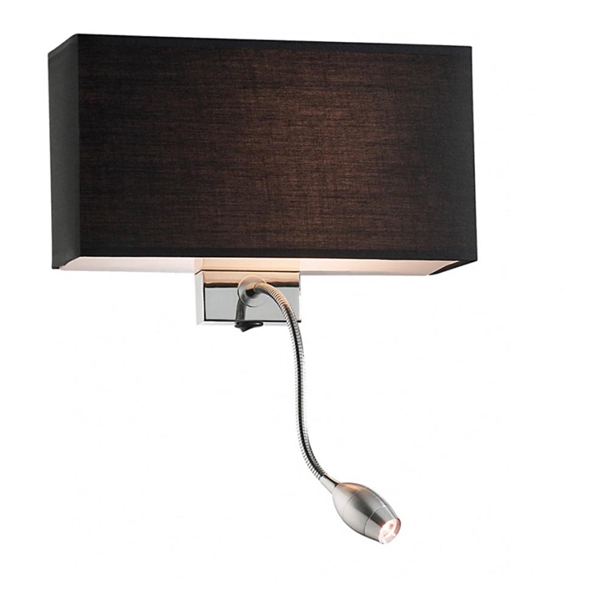 Ideal Lux - Lampada da parete flessibile LED HOTEL 1xE27/60W + LED/1,5W/230V