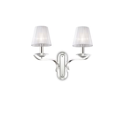 Ideal Lux - Lampada da parete in cristallo PEGASO 2xE14/28W/230V cromo lucido