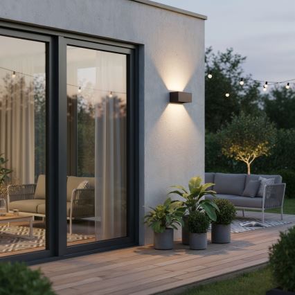 Ideal Lux - Lampada da parete LED per esterni ATOM LED/25W/230V CRI 90 IP54 marrone