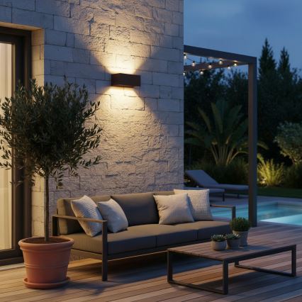 Ideal Lux - Lampada da parete LED per esterni ATOM LED/25W/230V CRI 90 IP54 marrone