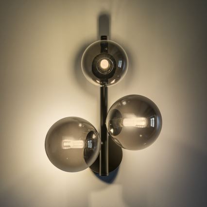 Ideal Lux - Applique LED PERLAGE 3xG9/3W/230V nero/fumé