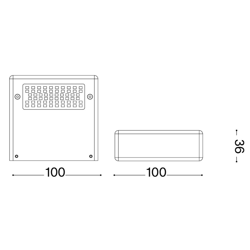 Ideal Lux - Lampada da parete LED TAB LED/24W/230V CRI 90 ottone