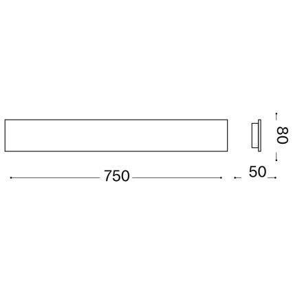 Ideal Lux - Lampada da parete LED ZIG ZAG LED/30W/230V 75 cm CRI 90 bianco