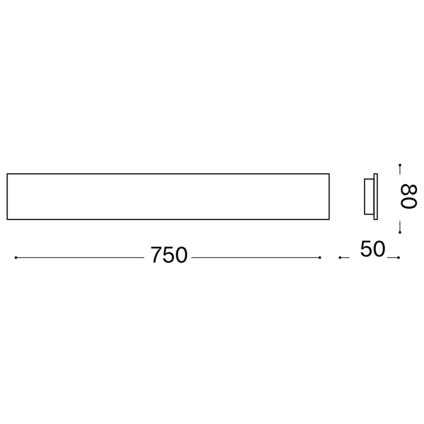 Ideal Lux - Lampada da parete LED ZIG ZAG LED/30W/230V 75 cm CRI 90 bianco