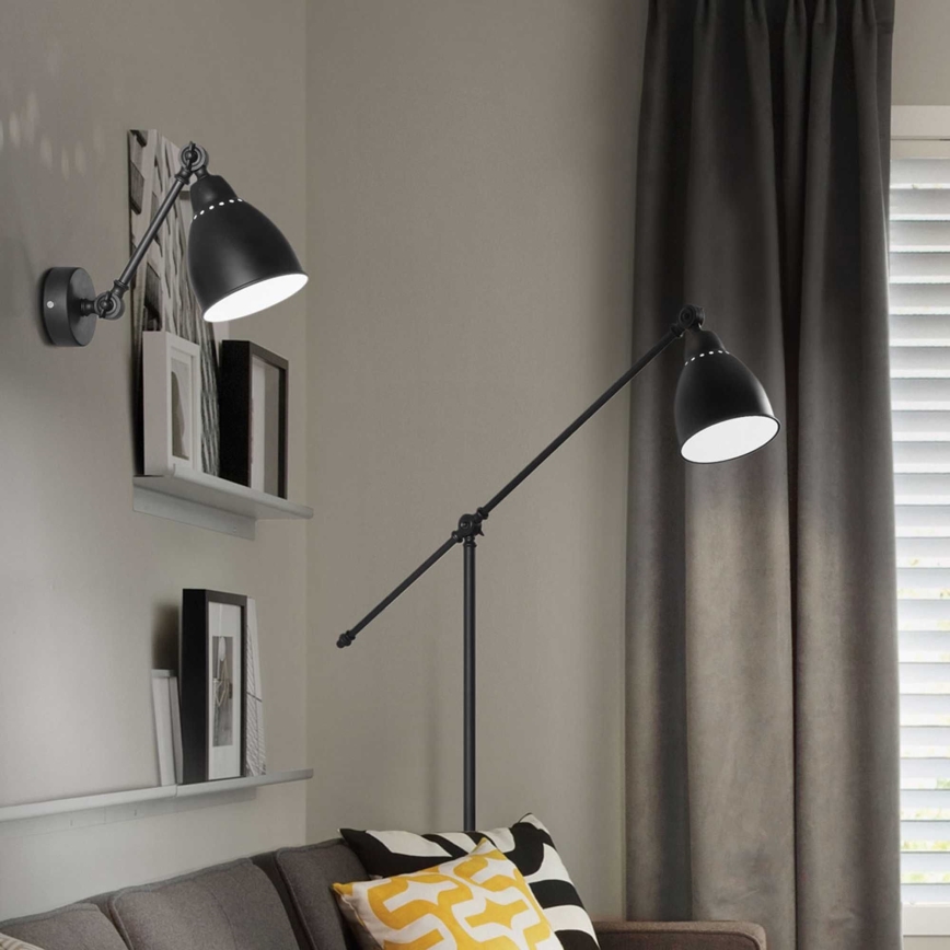 Ideal Lux - Lampada da parete NEWTON 1xE27/42W/230V nera