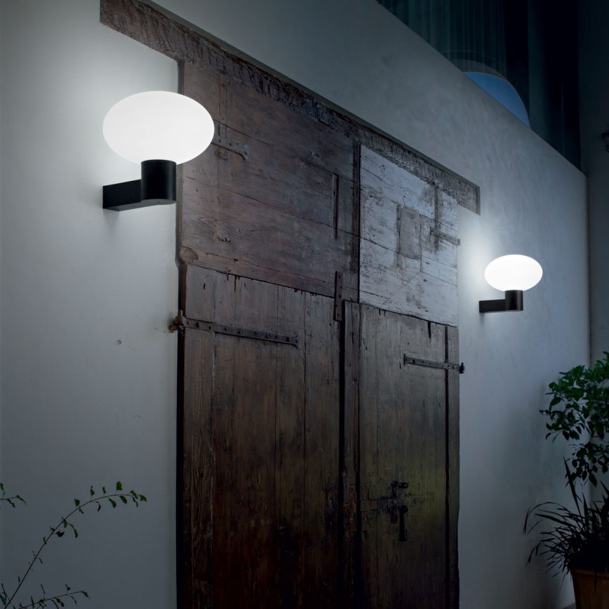 Ideal Lux - Lampada da parete per esterni CLIO 1xE27/42W/230V IP44 nera