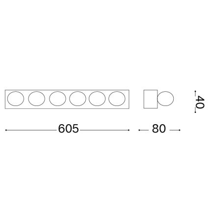 Ideal Lux - Lampada da parete PRIVE 6xE14/40W/230V bianca