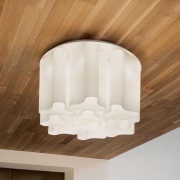 Ideal Lux - Lampada da soffitto COMPO 6xE27/52W/230V Ø 56 cm bianca
