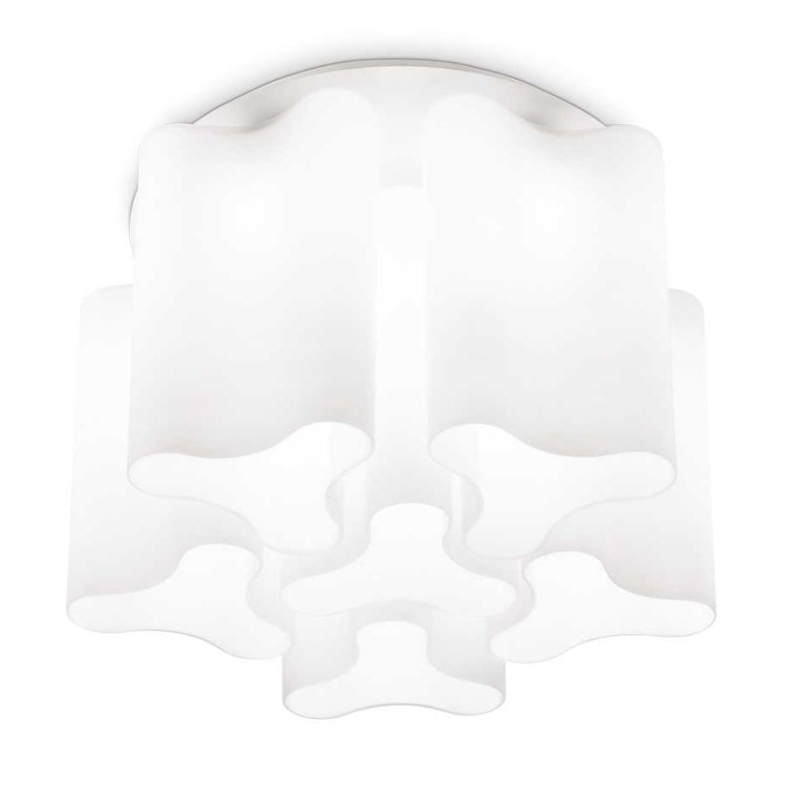 Ideal Lux - Lampada da soffitto COMPO 6xE27/52W/230V Ø 56 cm bianca