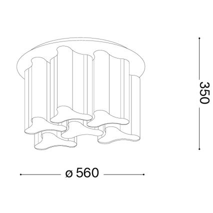 Ideal Lux - Lampada da soffitto COMPO 6xE27/52W/230V Ø 56 cm bianca