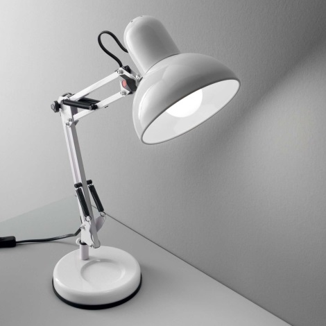 Ideal Lux - Lampada da tavolo 1xE27/40W/230V bianco