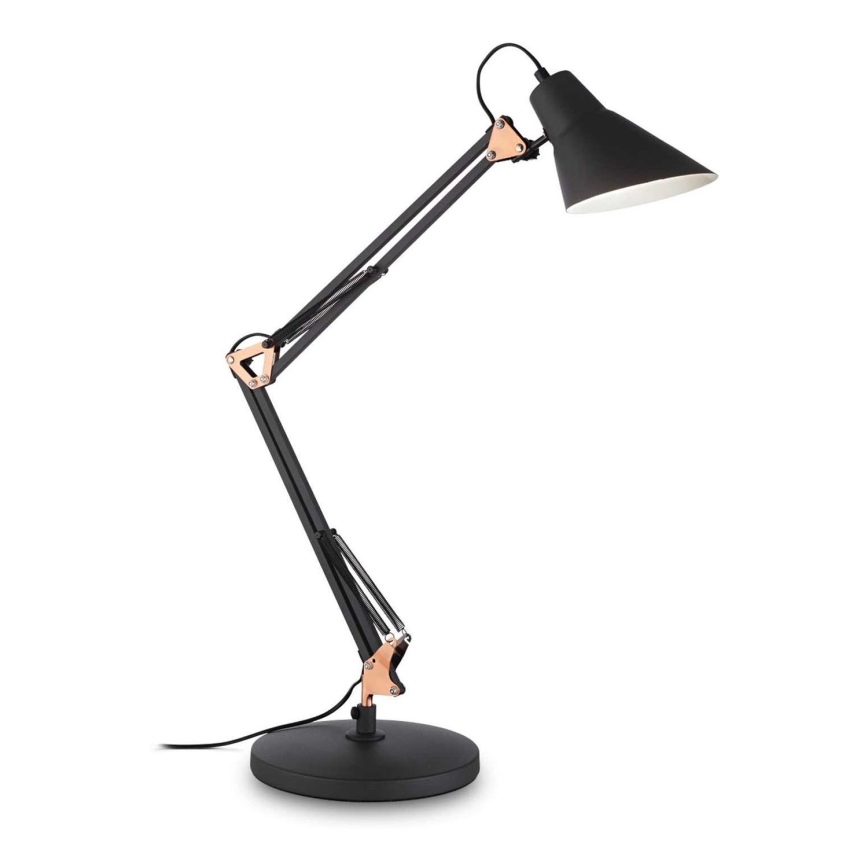 Ideal Lux - Lampada da tavolo 1xE27/42W/230V nero