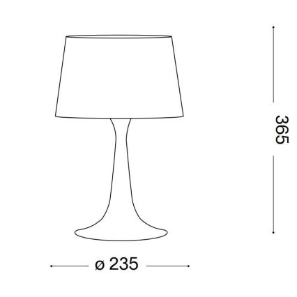 Ideal Lux - Lampada da tavolo 1xE27/60W/230V