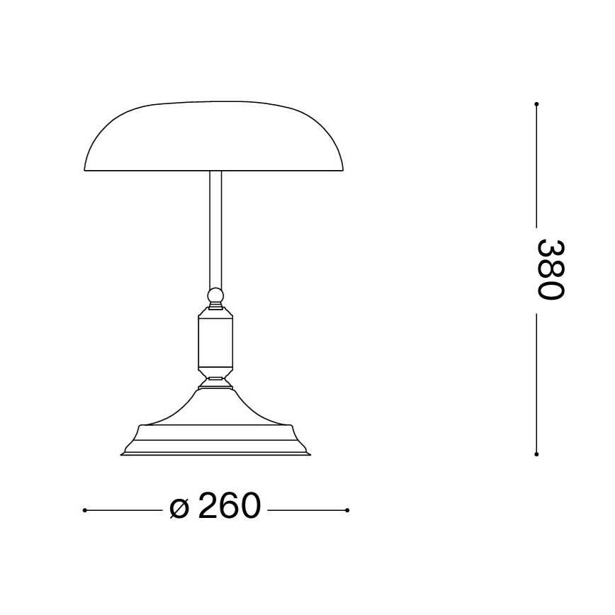 Ideal Lux - Lampada da tavolo 1xE27/60W/230V ottone