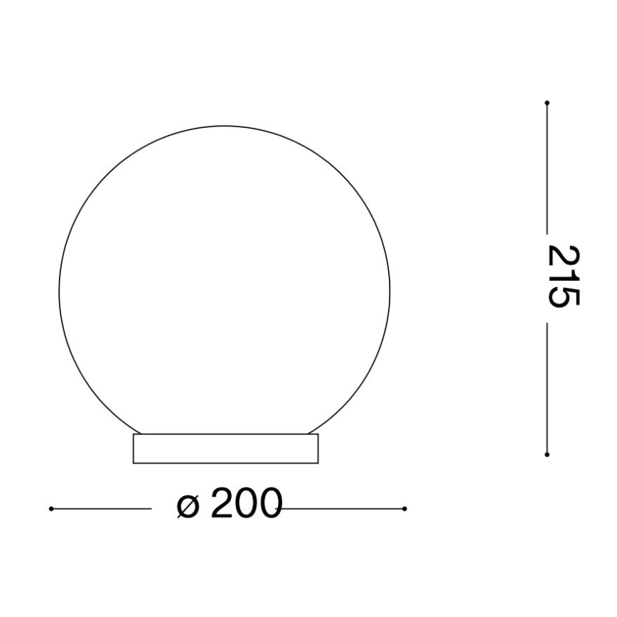 Ideal Lux - Lampada da tavolo CARTA 1xE27/25W/230V diametro 20 cm bianco