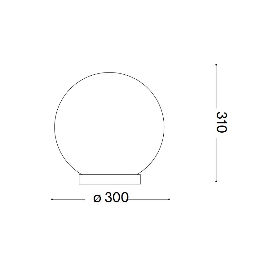 Ideal Lux - Lampada da tavolo CARTA 1xE27/25W/230V diametro 30 cm bianco