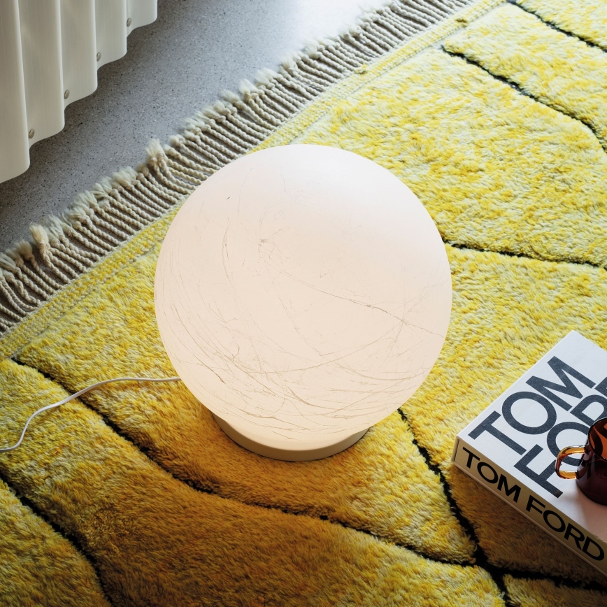 Ideal Lux - Lampada da tavolo CARTA 1xE27/25W/230V diametro 40 cm bianco