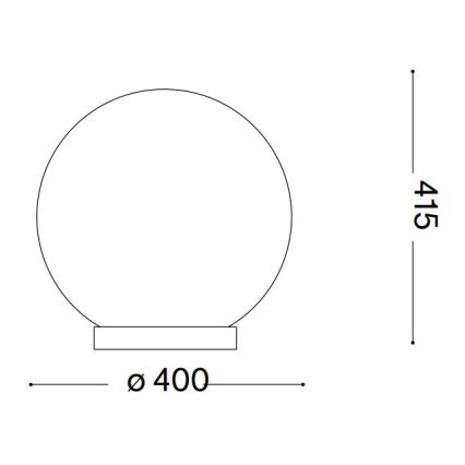 Ideal Lux - Lampada da tavolo CARTA 1xE27/25W/230V diametro 40 cm bianco