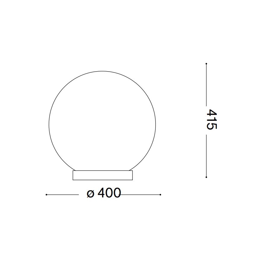 Ideal Lux - Lampada da tavolo CARTA 1xE27/25W/230V diametro 40 cm bianco