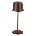 Ideal Lux - Lampada da tavolo da esterno dimmerabile a LED con controllo touch CUTE LED/2,5W/3,7V 3000 mAh USB 2200-2700K IP65 marrone