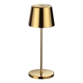 Ideal Lux - Lampada da tavolo da esterno dimmerabile a LED con controllo touch CUTE LED/2,5W/3,7V 3000 mAh USB 2200-2700K IP65 oro