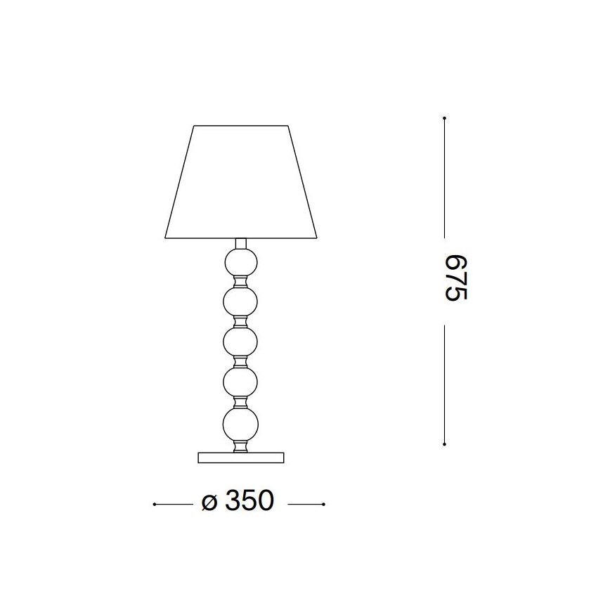Ideal Lux - Lampada da tavolo di cristallo QUEEN 1xE27/60W/230V oro