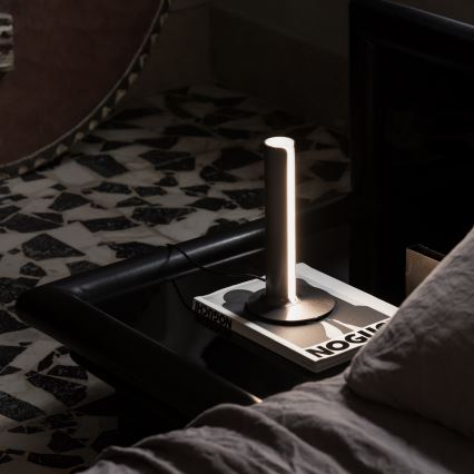 Ideal Lux - Lampada da tavolo dimmerabile LED DORICA LED/8W/230V CRI 90 cromo opaco