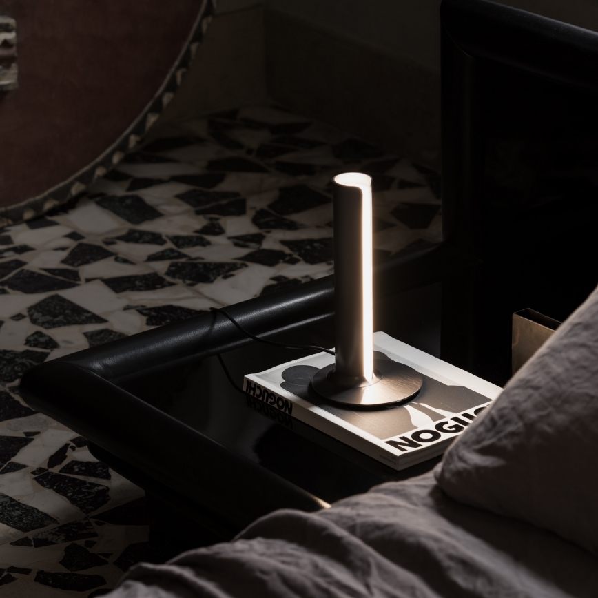Ideal Lux - Lampada da tavolo dimmerabile LED DORICA LED/8W/230V CRI 90 cromo opaco