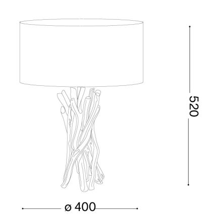 Ideal Lux - Lampada da tavolo DRIFTWOOD 1xE27/60W/230V guava