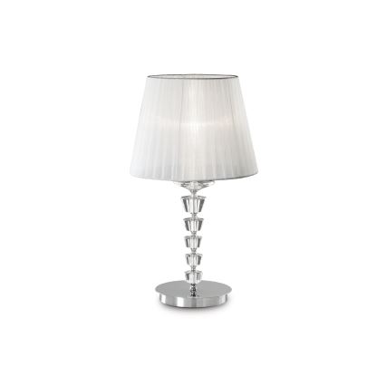 Ideal Lux - Lampada da tavolo in cristallo PEGASO 1xE27/60W/230V cromo lucido