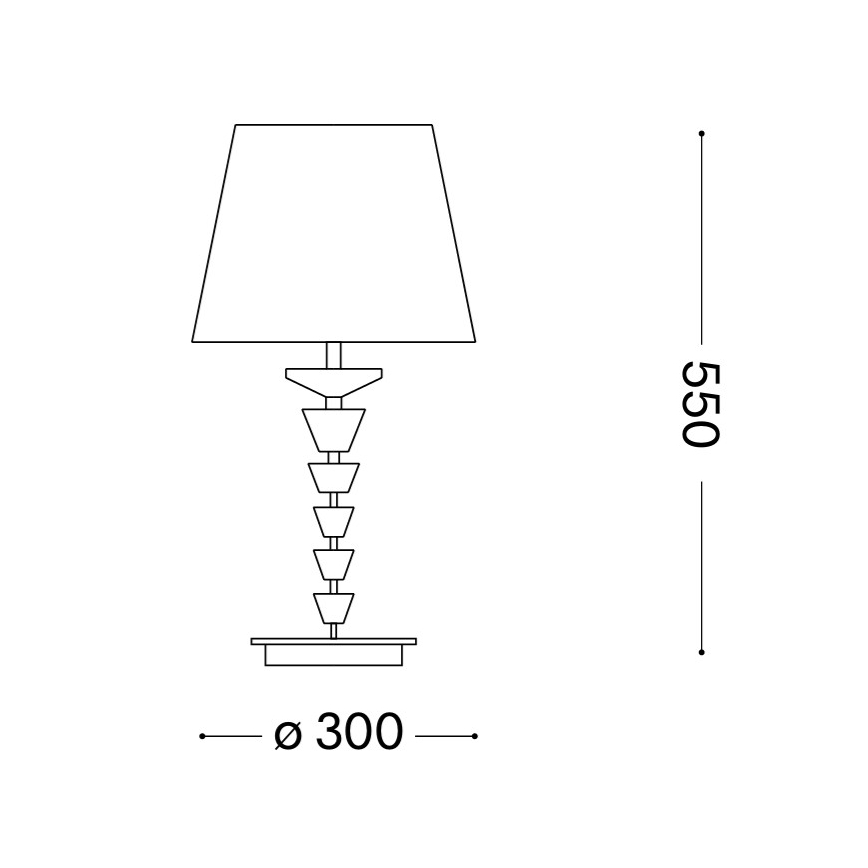 Ideal Lux - Lampada da tavolo in cristallo PEGASO 1xE27/60W/230V cromo lucido