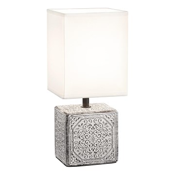 Ideal Lux - Lampada da tavolo KALI 1xE14/40W/230V bianco/grigio