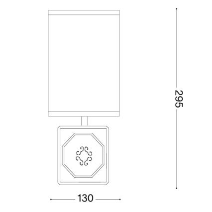 Ideal Lux - Lampada da tavolo KALI 1xE14/40W/230V bianco/grigio