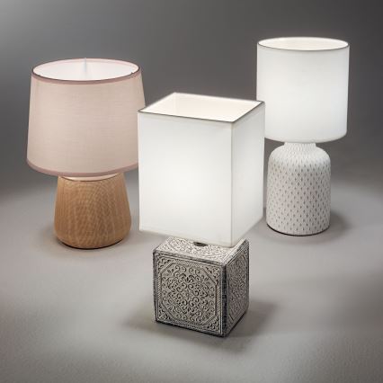 Ideal Lux - Lampada da tavolo KALI 1xE14/40W/230V crema/beige