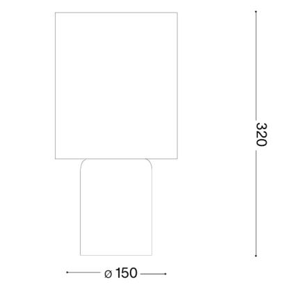 Ideal Lux - Lampada da tavolo KALI 1xE14/40W/230V crema
