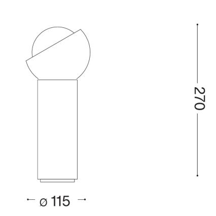 Ideal Lux - Lampada da tavolo LED BLOOM 1xG9/3W/230V oro/beige fumé