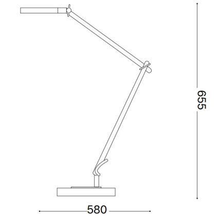 Ideal Lux - Lampada da tavolo LED dimmerabile con funzione Touch FUTURA LED/12,5W/230V nero