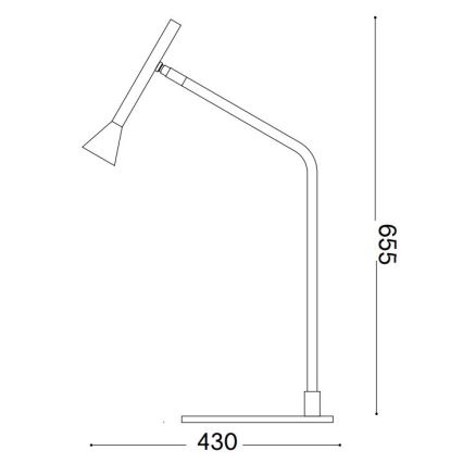 Ideal Lux - Lampada da tavolo LED dimmerabile con funzione Touch DIESIS LED/6,5W/230V CRI 90 nero