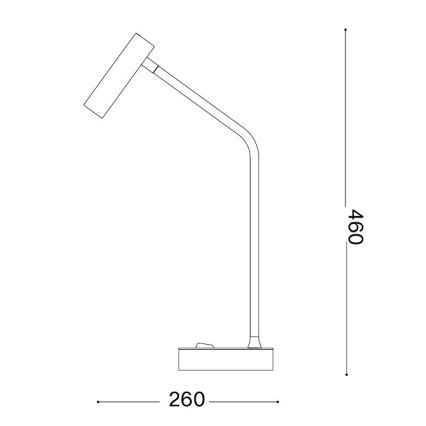 Ideal Lux - Lampada da tavolo LED EASY LED/3,5W/230V CRI 90 bianca