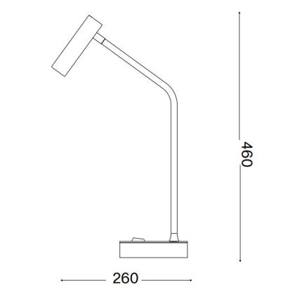 Ideal Lux - Lampada da tavolo LED EASY LED/3,5W/230V CRI 90 nero