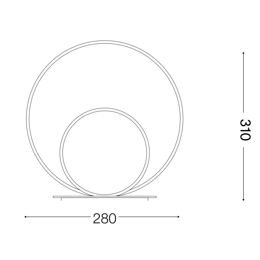 Ideal Lux - Lampada da tavolo LED OZ LED/22W/230V CRI 90 nero