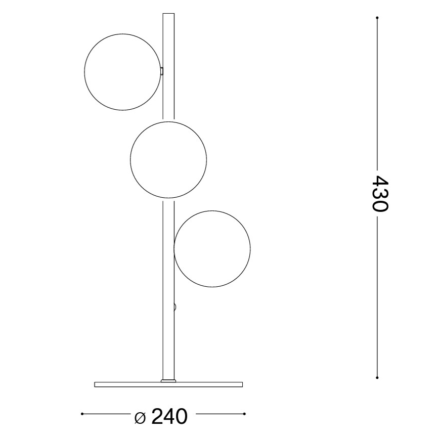 Ideal Lux - Lampada da tavolo LED PERLAGE 3xG9/3W/230V dorata/fumé beige