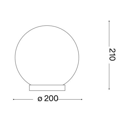 Ideal Lux - Lampada da tavolo MAPA 1xE27/42W/230V Ø 20 cm bianca
