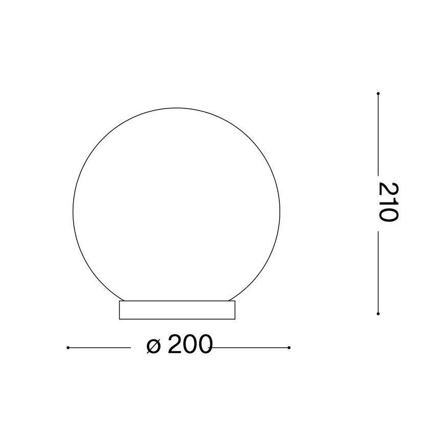 Ideal Lux - Lampada da tavolo MAPA 1xE27/42W/230V Ø 20 cm bianca