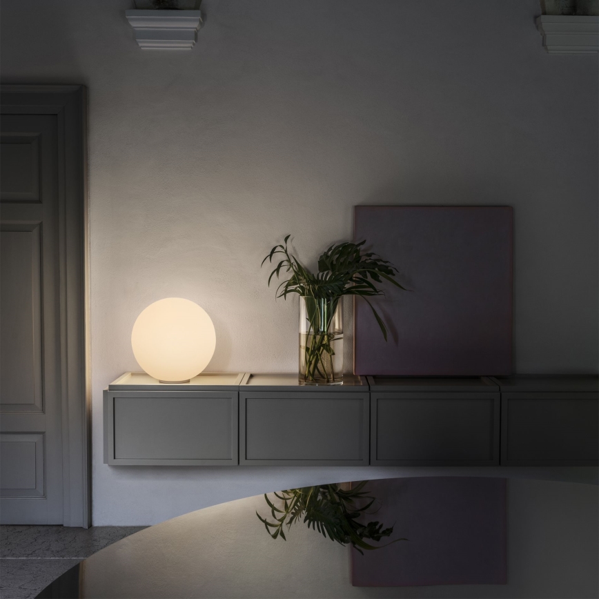 Ideal Lux - Lampada da tavolo MAPA 1xE27/42W/230V Ø 30 cm bianca