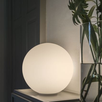 Ideal Lux - Lampada da tavolo MAPA 1xE27/42W/230V Ø 30 cm bianca